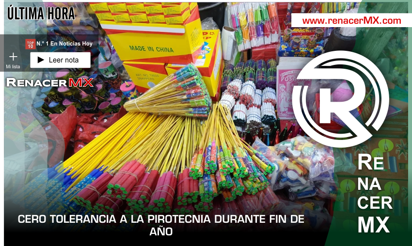 CERO TOLERANCIA A LA PIROTECNIA DURANTE FIN DE AÑO